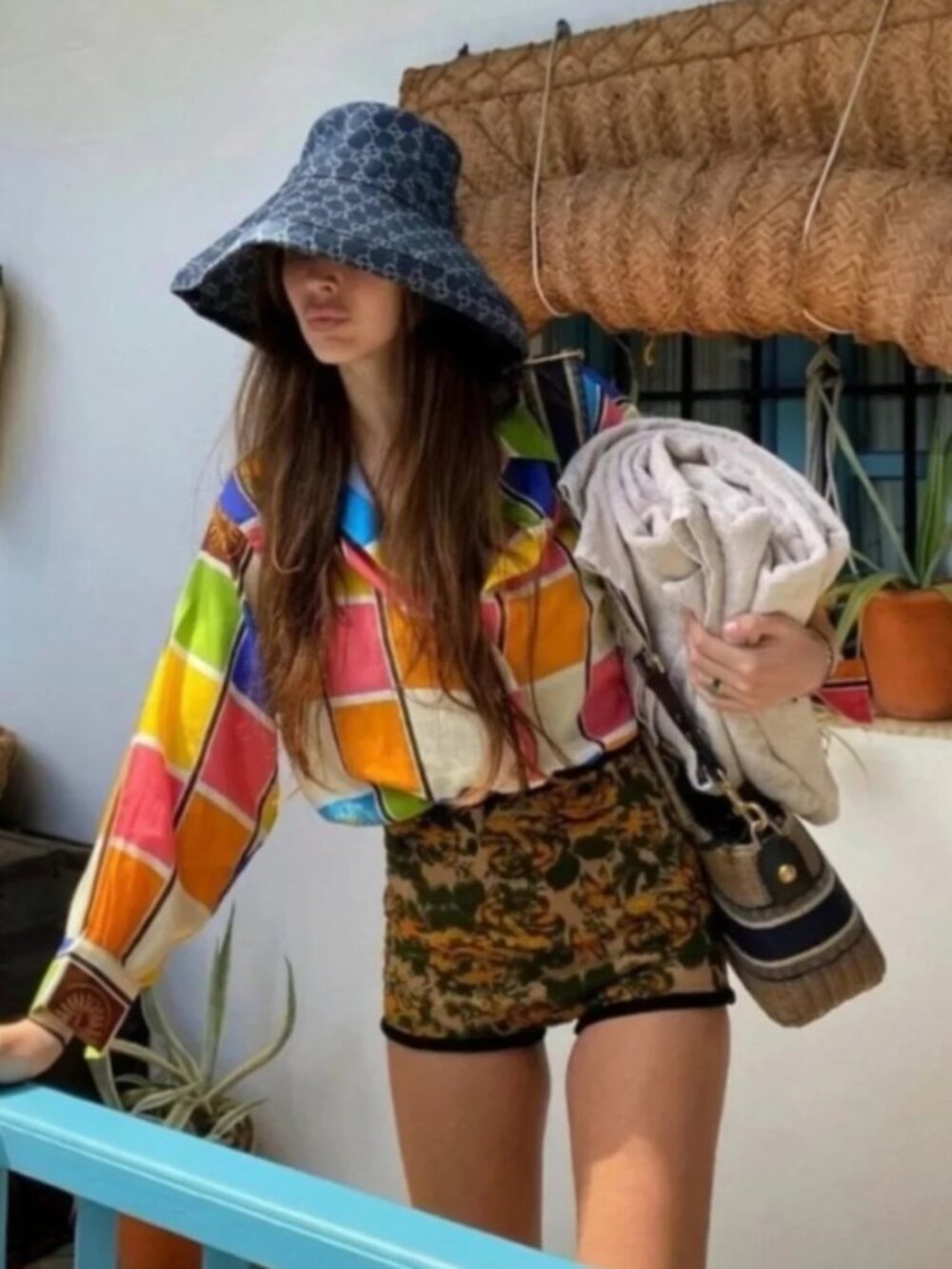 Gucci Blue GG Denim Wide-Brim Bucket Hat - Picture 8 of 9